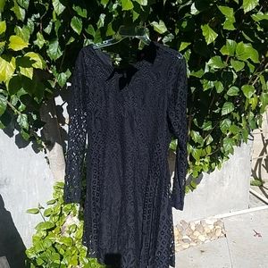Black lace dress